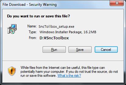 Falls die Meldung File Download - Security Warning erscheint, klicken Sie auf Run.