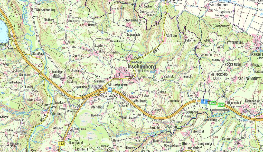 Quelle: Rauminformationssystem der Regierung von Oberbayern Geobasisdaten der Bayerischen
