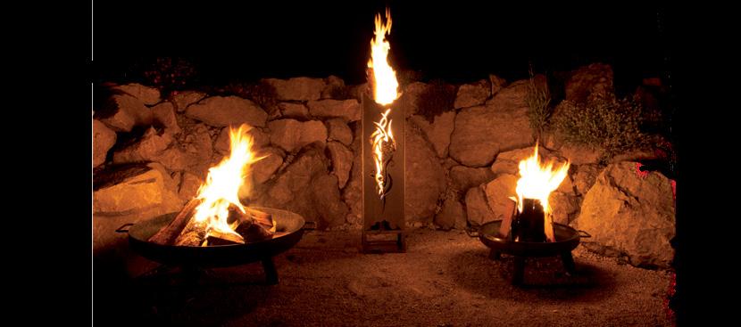 Feuerschale FR / Feuersäule FS ie Partyhits Faszinierende Wärme, edles esign und romantische Atmosphäre Kein Element fasziniert die Menschheit so wie das Feuer.