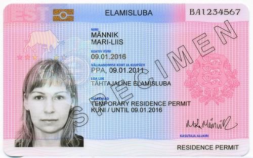 ESTONIA Residence permit