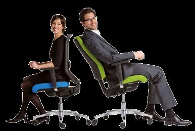 Shape Die perfekten Sitzlösungen in einem Bürodrehstuhl für sowohl kleine als auch große Mitarbeiter Perfect seating solutions for both small and large employees in a single office swivel chair