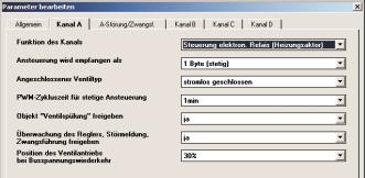 6.5 Steuerung eines Heizkörperventils An Ausgang1 einer Universal-Schnittstelle ist ein elektronisches Relais ER/U 1.1 angeschlossen, das einen elektrothermischen Stellantrieb steuert.