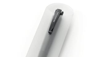 Poly Ball / Conic Poly BAll Kugelschreiber in ergonomischer Dreikantform mit Soft-Touch Oberfläche, ISO-Standard-Großraummine blau/m, lose im Karton verpackt.