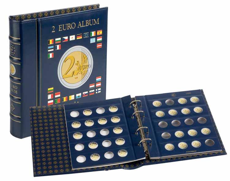 122 Zubehör für 2 Euro VISTA 2-Euro-Münzalbum Münzalbum im OPTIMA-Format inkl. 4 VISTA-Münzblätter für insgesamt 80 2-Euro-Münzen.