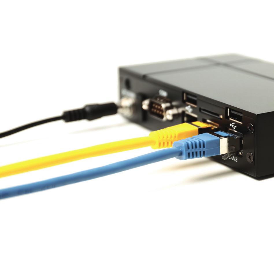 2 LAN-Kabel verbinden Mit dem blauen Netzwerkkabel verbinden Sie Ihre DGN GUSbox mit Ihrem Praxis-PC bzw. Netzwerk-Switch.