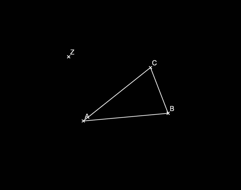 1.4 Zentrische Streckungen & deren Eigenschaften Beispiel 1.1 Strecke das Dreieck ABC mit dem Streckungsfaktor k = 2 bezüglich dem Zentrum Z.
