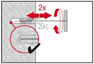 Seite 18 von 41 18 / 04 / 2016 Bohrlochreinigung: Druckluftreinigung (CAC):. Unmittelbar vor dem Setzen des Dübels muss das Bohrloch frei von Bohrmehl und Verunreinigungen sein.