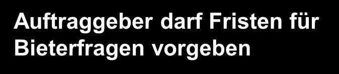 Bieterfragen Auftraggeber darf Regeln setzen OLG Saarbrücken 18.05.