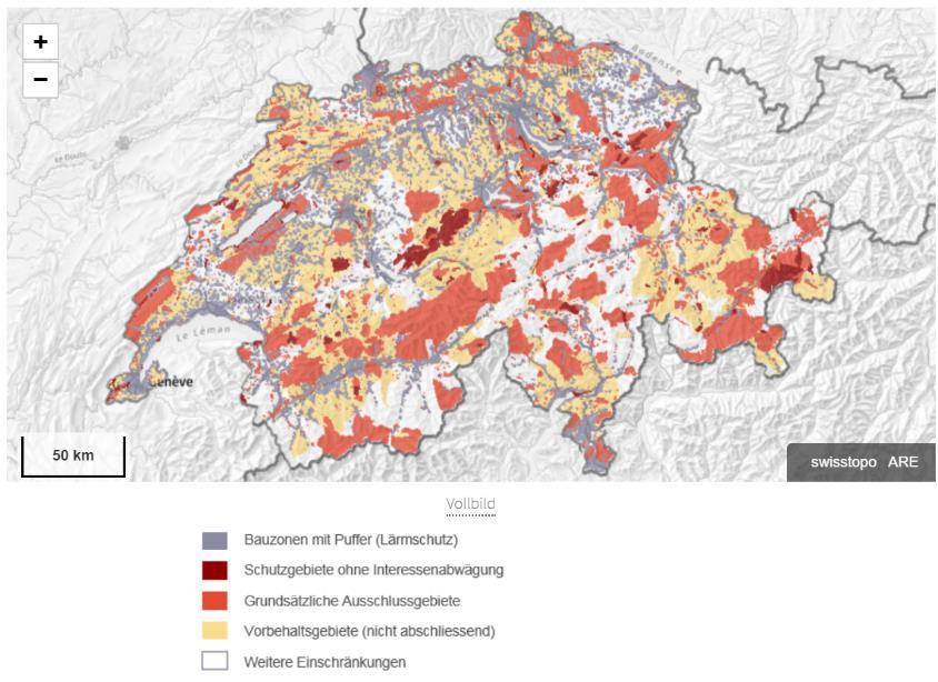Analyse möglicher Standorte Keine Interessensabwägung Moorlandschaften Nationalpark Interessensabwägung im