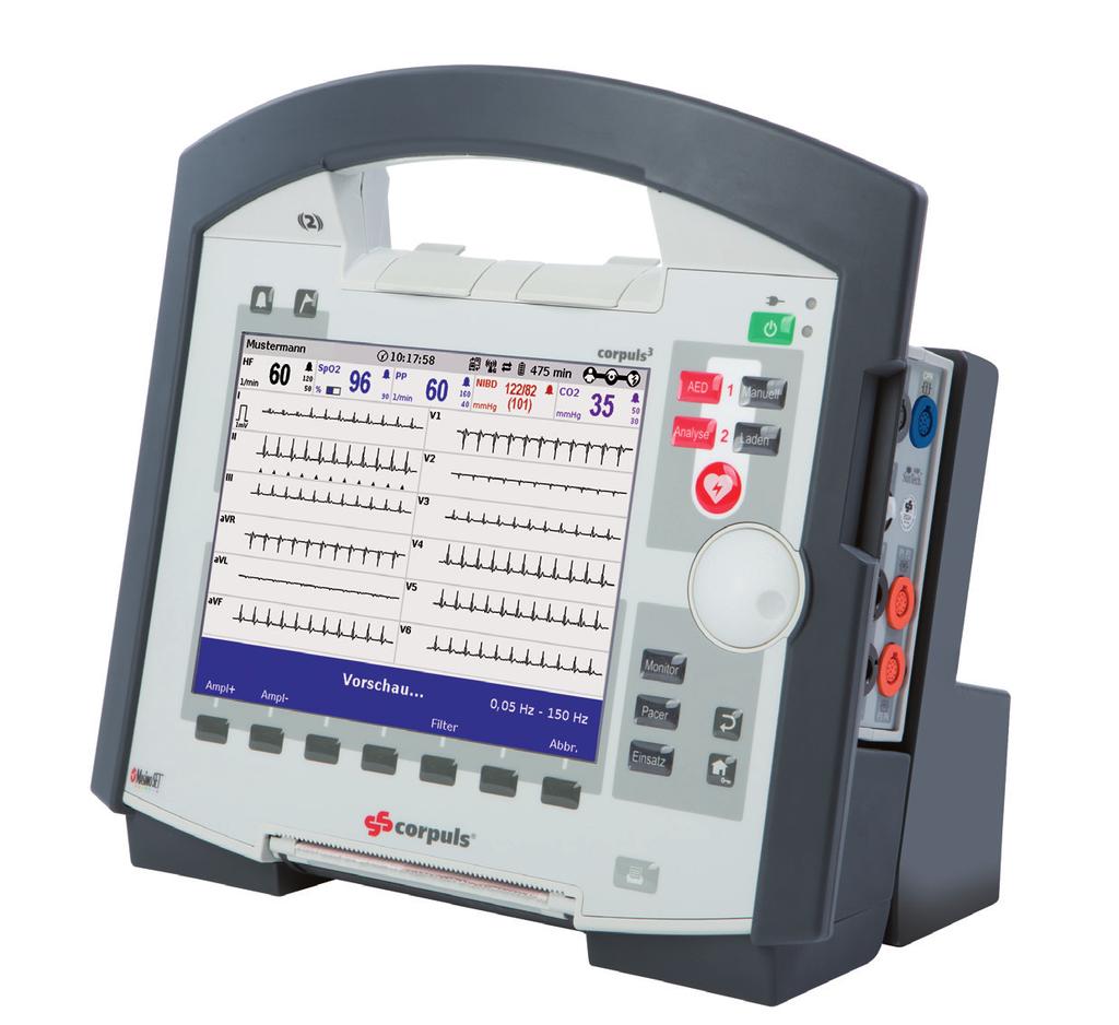 ERHÖHUNG DER PATIENTENSICHERHEIT Training auf corpuls3-basis Das auf dem corpuls3 basierende Simulationssystem qube3 wurde in Kooperation mit GS Elektromedizinische Geräte G.