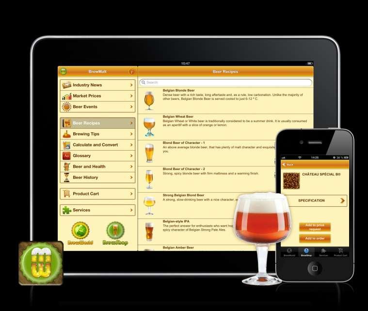 Der einfachste Weg, Ihre Lieblingsmalze zu bestellen! Castle Malting freut sich, Ihnen zu präsentieren: die vollständige Malz- und Bier-App für Apple ios und Android.