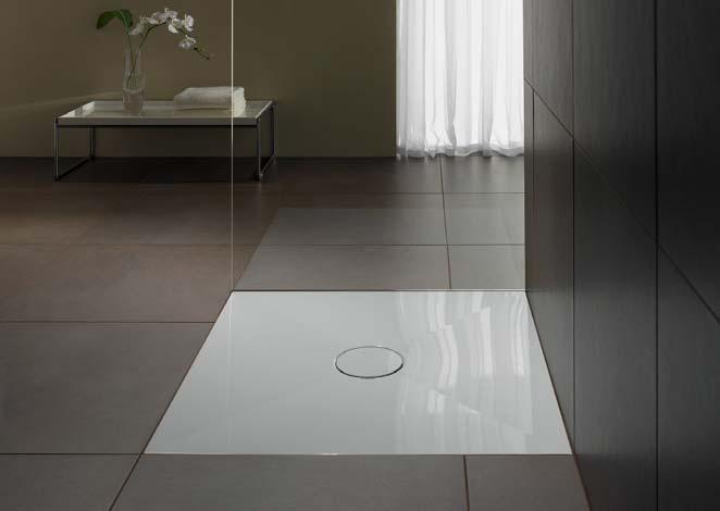 Step einzigartige Komfort-Oberfläche Dass cryl auch edel und komfortabel sein kann, beweist der Duschplatz Step.