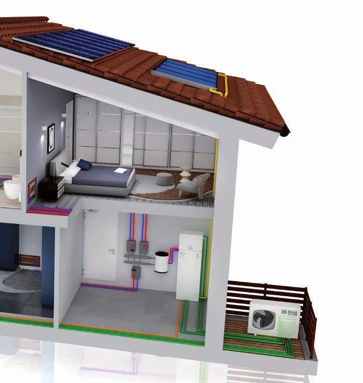 qua unit Das nachhaltige System für Ihr Zuhause Außengerät EMIX TANK sistema Wenn Sie mit iseries Außengeräten kombinieren erhalten sie eine Luft/ Wasser Wärempumpe, Full DC Inverter, zu 100% in