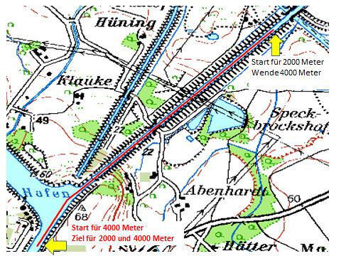 Paddeln: AK 10 AK 14 Start ist vor der Lippebrücke Richtung Boothaus der Kanuten Emscher- Lippe. Die Wechselzone ist vor dem Campingplatz KEL.