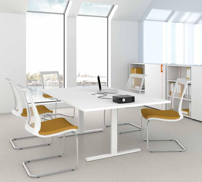 It perfectly blends into an existing working space and contributes to overall office interior. Goes well with Easy height adjustable tables.