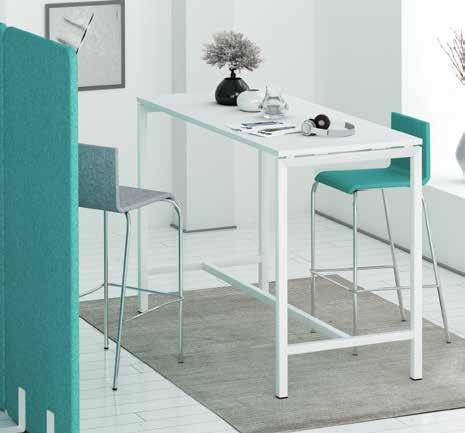 Light High table Light with flat table legs. Laconic style and design solutions go perfectly well with many different interiors.
