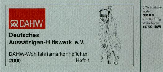 Markenheftchen des Deutsches Aussätzigen Hilfswerk (DAHW) 18 2000- Bund 18.
