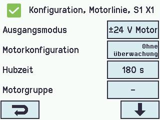 14.2.2 Motorlinie Konfiguration Drücken Sie Motorlinie um in die Übersicht der Motorlinien der RWA-Zentrale zu gelangen.