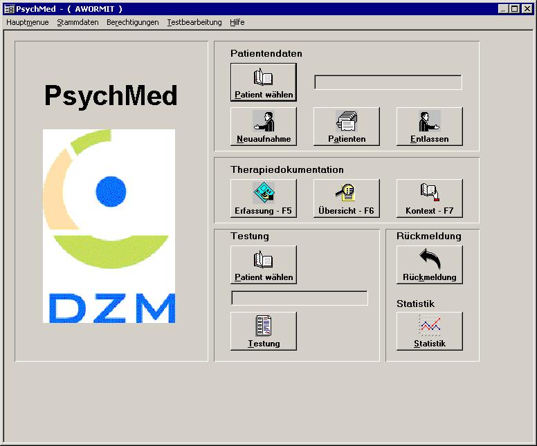 Dokumentationssoftware: PSYCHMED PSYCHMED beinhaltet eine detaillierte Verwaltung der Patientendaten, eine ausführliche