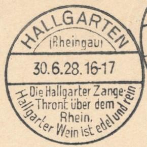 Hallgarten 1-Kreis-Brückenstempel mit Bogen oben (Rheingau);