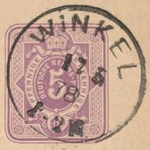 1873 1-Kreisstempel: WINKEL -