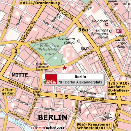 LAGE, ANREISE Das Hotel befindet sich gegenüber dem Volkspark Friedrichshain. In nur 5 Minuten erreichen mit der Straßenbahn den Alexanderplatz.