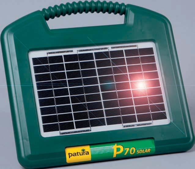 Solaranlagen 1 Kompakt und einfach zu transportieren Die PATURA Solargeräte - Gerät, Akku und Solarmodul clever kombiniert Diese Weidezaun-Geräte