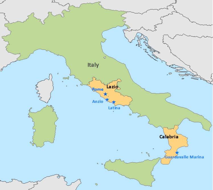 Lokalisation und Fakten des europäischen «hot spots» Betroffene Regionen: Lazio und Kalabrien Erster bestätigter Fall Anfang August 2017 in Lazio Insgesamt fast 300 Fälle in Europa Zwischenzeitlich
