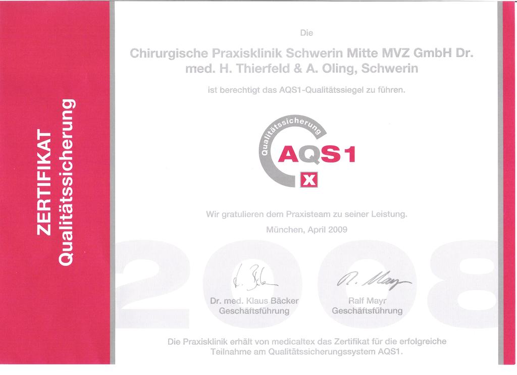 17 Abb.7 AQS1 Qualitätszertifikat Alle AQS Teilnehmer erhalten nach einem Jahr Teilnahme ein Qualitätszertifikat. 2.4.2. Ablauforganisation von AQS1 Der Ablauf von AQS1 gliedert sich in fünf Phasen.