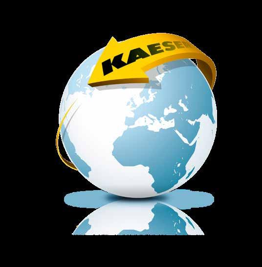 Auf der ganzen Welt zu Hause Als einer der größten Kompressorenhersteller und Druckluft-Systemanbieter ist KAESER KOMPRESSOREN weltweit präsent: In mehr als 100 Ländern gewährleisten Niederlassungen