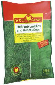 85,- 2 in 1: Moosvernichter + Rasendünger Wirksam gegen strak vermoosten Rasen Wirkstoff: 9% Eisen