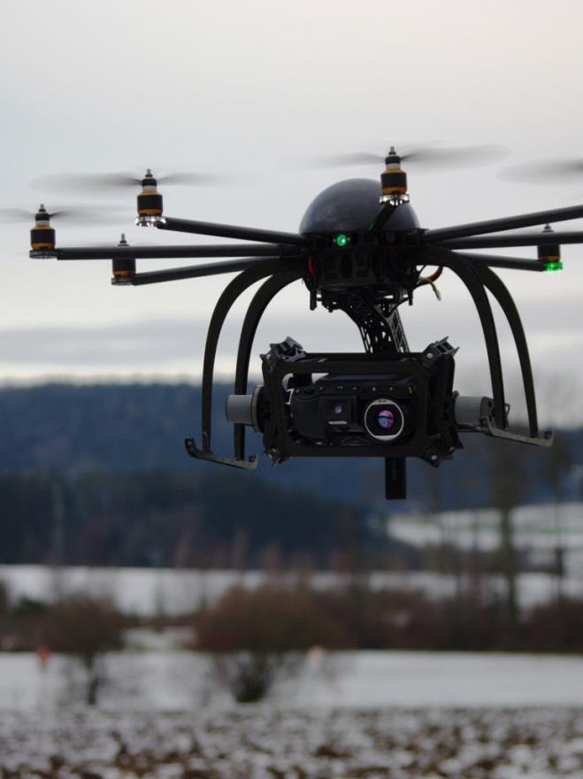 Bild- und Videoaufnahmen visuell und Infrarot mit UAV (Quadro- und Oktokopter) Planung, Organisation,