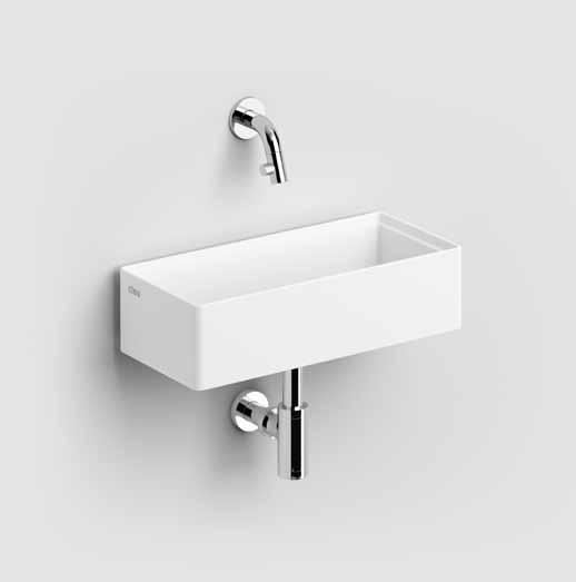 NEW FLUSH 3.1 / handbasins handbasins / NEW FLUSH New Flush 3.1 fontein, zonder kranenbank, inclusief afvoerplug. Wandhangend en als opzetwastafel te monteren.