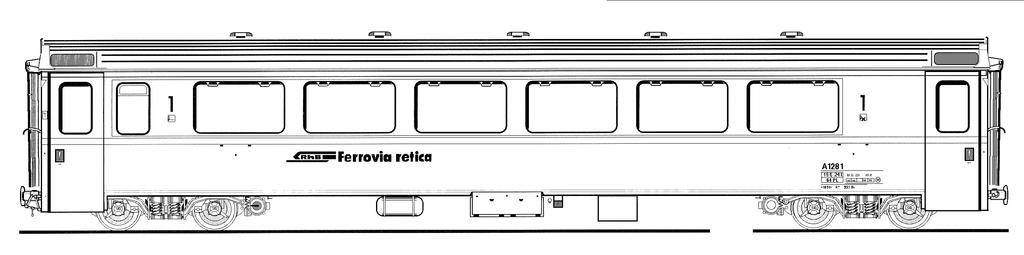 Übergang auf die Berninabahn. Von der normalen Ausführung wurden drei Erstklass- (A 1281-1283) und drei Zweitklasswagen (B 2391-93) gebaut. Die Stammnetz- Wagen sind rot lackiert.