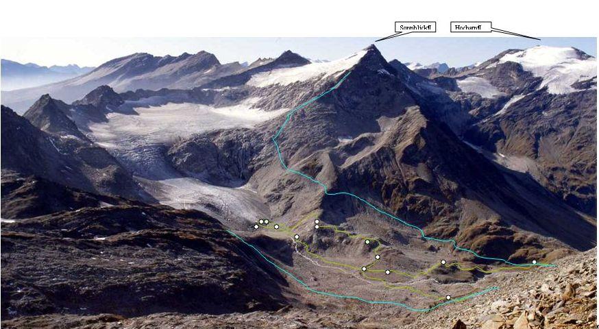 Erneuerung des Gletscherlehrpfades zum Goldbergkees Zusammenarbeit mit den Naturfreunden
