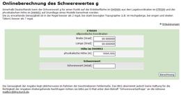 Webanwendungen Schwerewertberechnung - Urheber: interaktive Oberfläche (Java Applet), HTTP-Schnittstelle Deutschland Anwendungsbeispiel Innerhalb