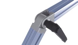 locking lever you can adjust the frictional resistance of the joint continuously, or you can fix it at a defined position; higher wall thickness for a stronger support Beschreibung zur Verbindung von