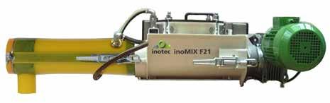 Wartungsarme Technik Der inomix F21 ist der perfekte 400 V Durchlaufmischer für den Einsatz mit Silos zum Anmischen von pulverförmigen Materialien.