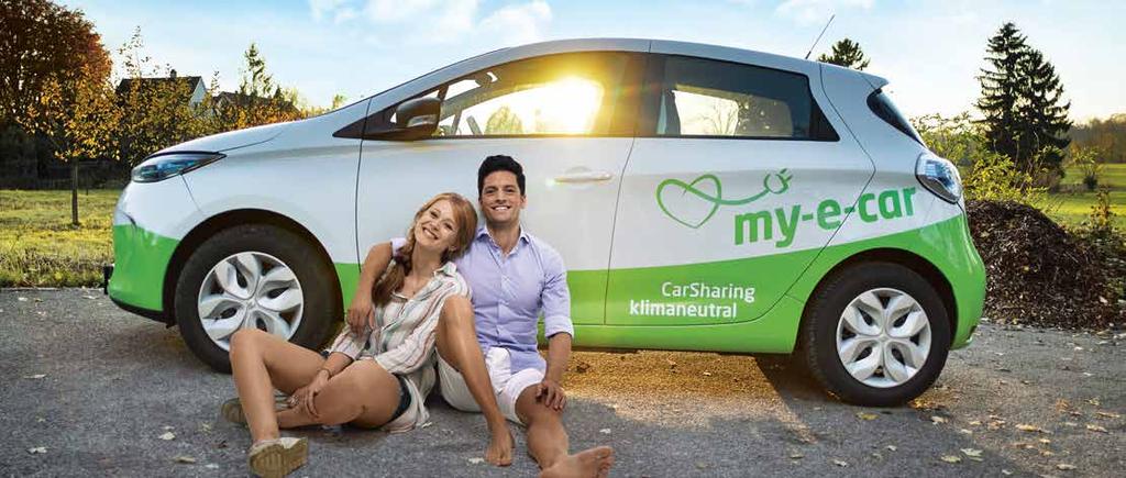 E-Mobilität: 1 Million CO 2 -freie Kilometer Vor gut drei Jahren hat Energiedienst gemeinsam mit Stadtmobil Südbaden das CarSharing-Unternehmen my-e-car gegründet.