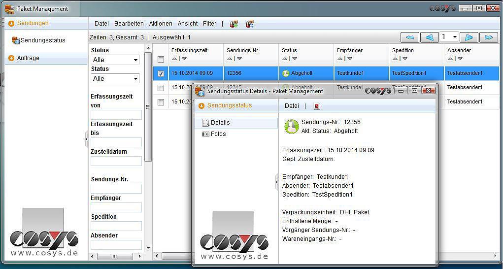 COSYS WebDesk (Konfiguration: Hauspostverteilung) Schlüsselfertige Datenkommunikation zwischen Mobile Client und