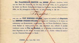 Mai 1855; Farbe: beige, blau; Maße: 33,2 x 19,8; Trockensiegel; Kps; Doppelblatt; VF