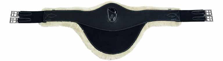 Girth/Gurt AC9420 AC9420 Studguard girth made of calfskin and a sturdier full grain cowhide understructure. Removable lambskin lining and solid stainless steel roller buckles.