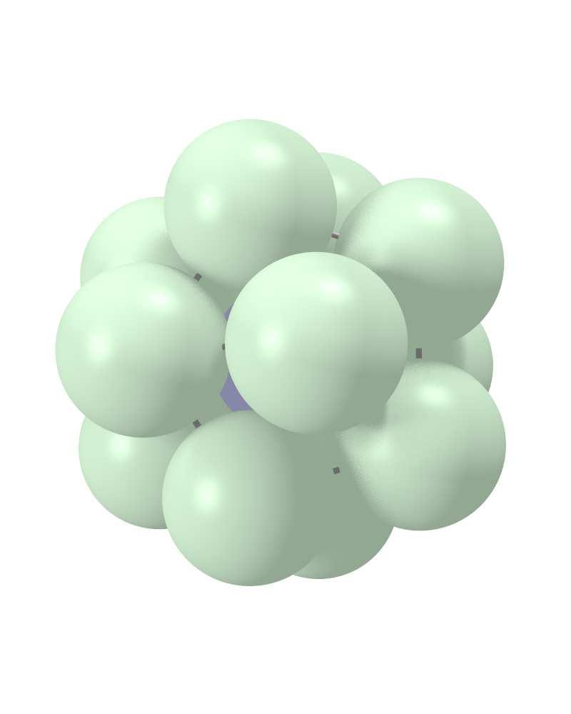 In der W-Phase sind die Bergmann-Cluster in einer bcc- Struktur angeordnet mit einer Gitterkonstante von a= 1,43 nm [61, 59].