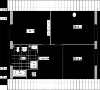 Dachgeschoss (Nutzfläche) Eltern 15,79 m² 18,41 m² Kind 1 18,64 m² 21,34 m² Kind 2