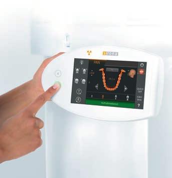 10 I 11 Einfach bedienen, sicher positionieren Dentsply Sirona bietet für die Bedienung der Geräte und das Positionieren der Patienten einzigartige, patentierte Lösungen.