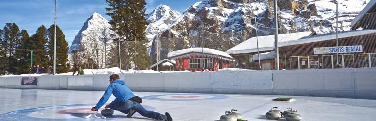Die Ausrüstung kann bei Alpia Sport gemietet werden. Zusätzlich bietet das ASZ in der Hochsaison Eislaufunterricht an.