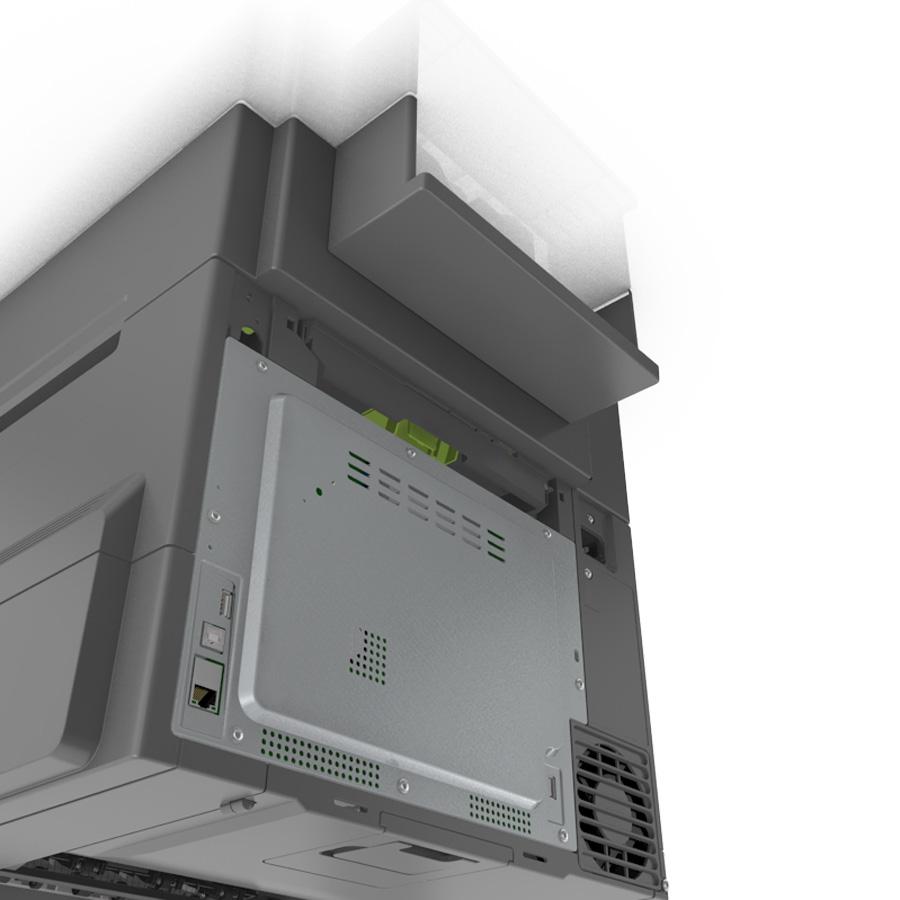 Sichern des Druckers 127 Sichern des Druckers Verwenden eines Sicherheitsschlosses Der Drucker kann mit einem Sicherheitsschloss gesichert werden.
