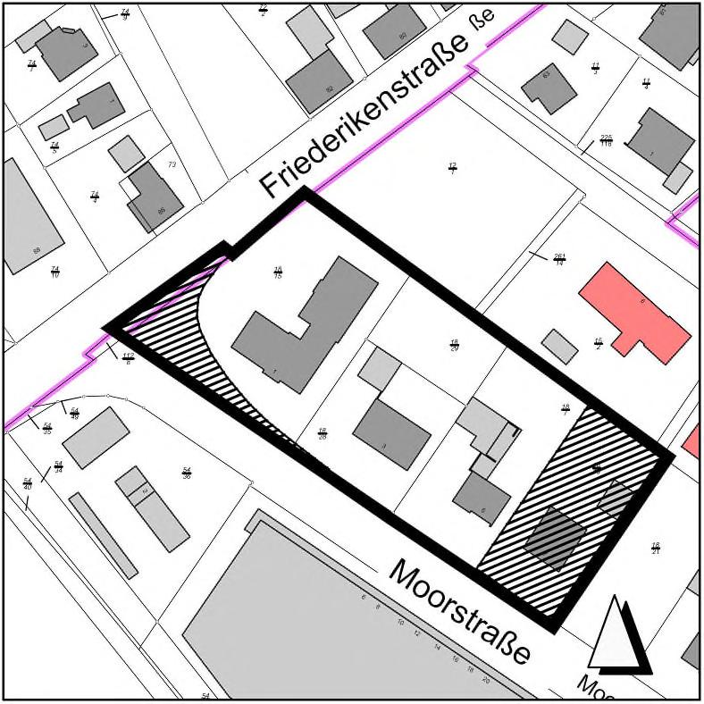 3. Bebauungsplan Nr. 260 Südlich Oldenburger Straße mit baugestalterischen Der Geltungsbereich wurde um die schraffierten Bereiche ergänzt. 4. Bebauungsplan Nr. 7 Bokel Zwischen neuer B 70 und Friederikenstraße, 2.