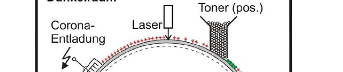 44 Bildausgabegeräte Laserdrucker rotierende Trommel negativ geladen Laserstrahl baut