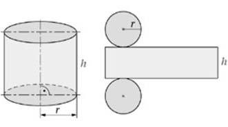 Zylinder 11 1 Kegel O = G+M G = r² π M = r π